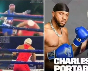 Watch Portable vs Charles Okocha: Portable flaunts belt after beating Charles Okocha in celebrity boxing fight (Watch Video)