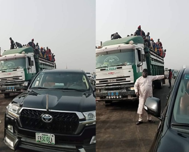 BREAKING: FRSC Boss Stopped His Convoy To Arrest Overloaded Truck With Goods And Passengers