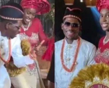 JUST IN: “Person wey sew this our wife cloth and gele suppose dey kirikiri “- Moses Bliss’ wife’s Nigerian trad wedding outfit trend