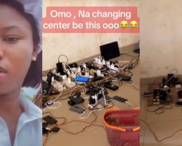 JUST IN: “Na here I go dey worship now” – Lady stunned as she sees many phones charging at a church