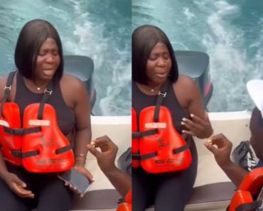 VIDEO: Nigerian Big Boy Orders Girlfriend Off Boat at Sea as She Rejects His Marriage Proposal