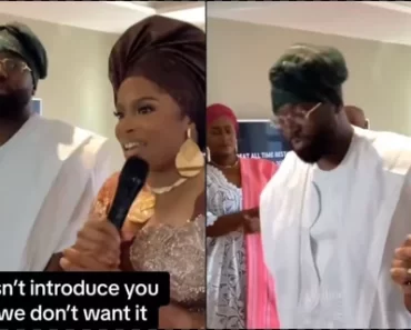 “Treat her well, she’ll introduce you like this” – Emotions as bride romantically introduces fiance to her family