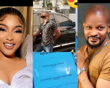 BREAKING: Tonto Dikeh Gifts Uche Maduagwu Plot of Land And N2.5 Million For Being a Good Friend (Video)